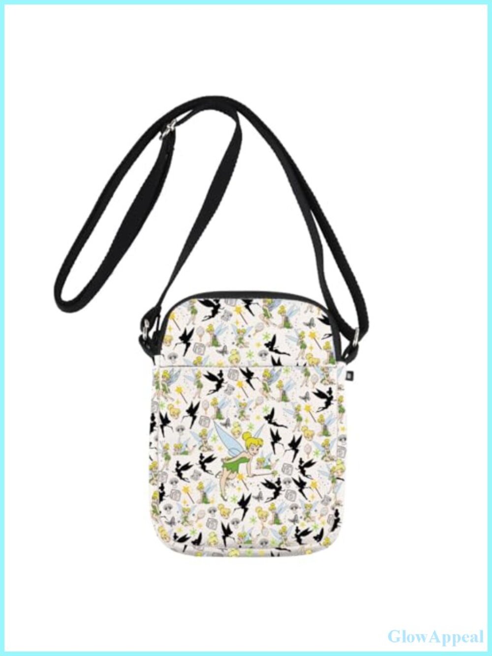 Canvas Crossbody Bag Waterproof Adjustable Strap Multi Compartment Shoulder Bag